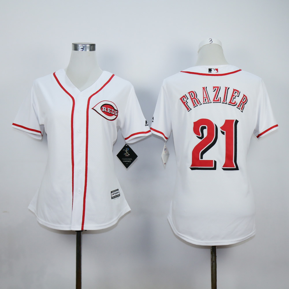 Men MLB Cincinnati Reds #21 Sanders white jerseys->cincinnati reds->MLB Jersey